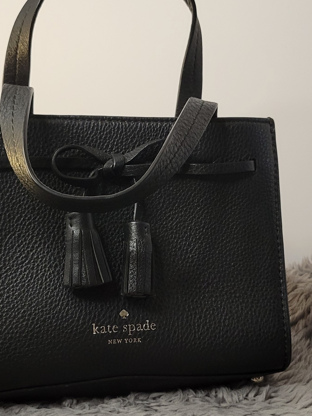 kate spade Black Leather Top-Handle Satchel